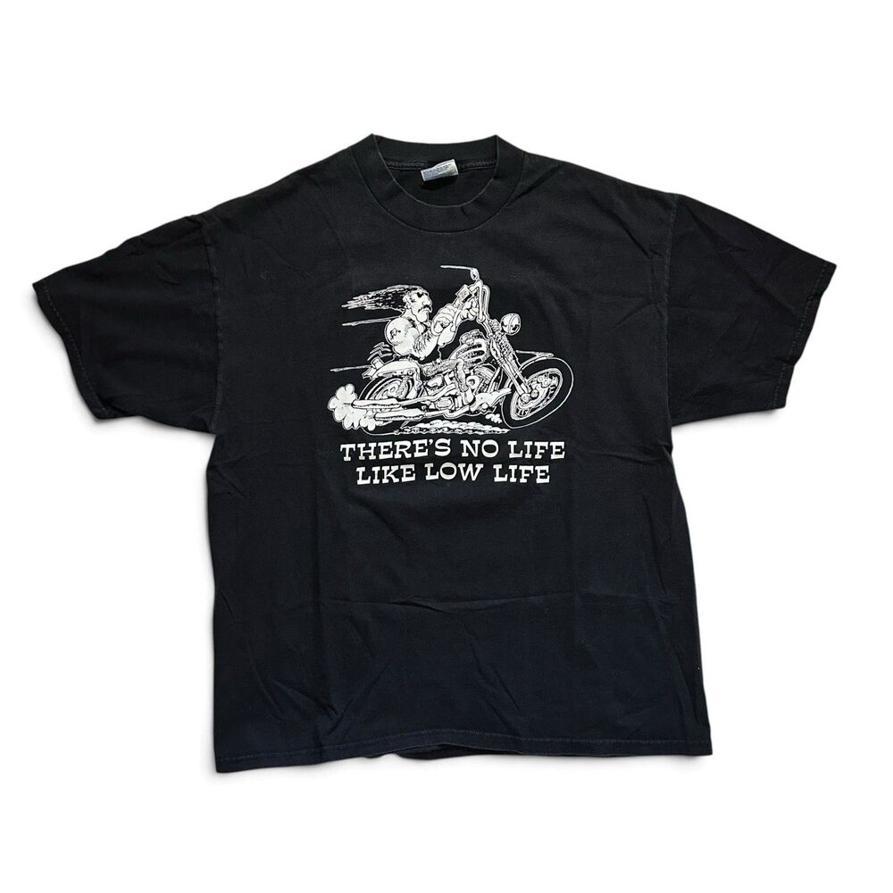 Vintage Harley-Davidson Custom Ales Low Life T-Shirt XL Hanes 1990s Biker